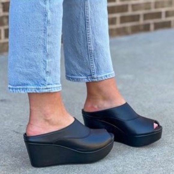 Chocolat Blu Shoes Chocolat Blu Wind Platform Chunky Wedge Mule